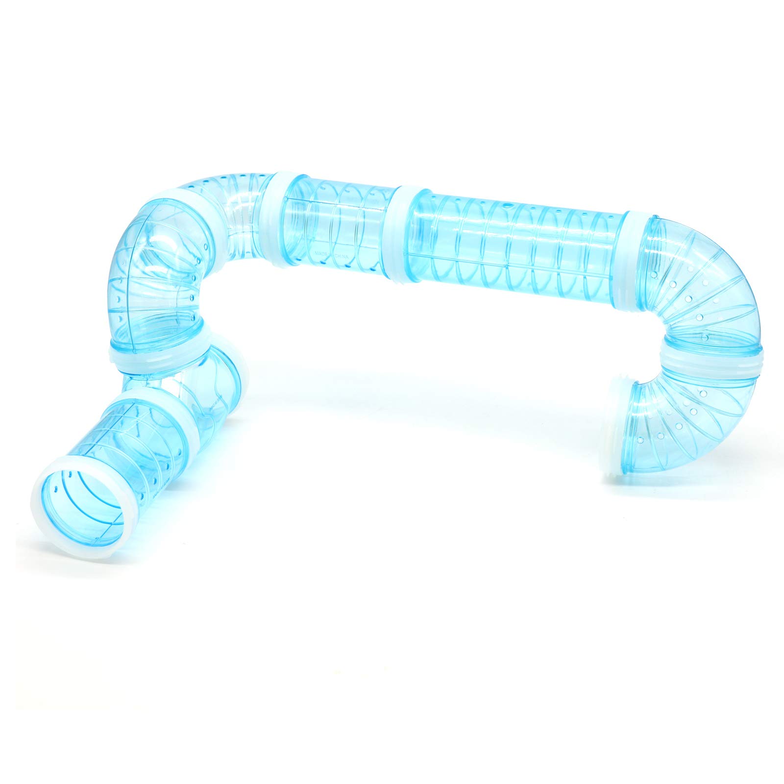 DIY Hamster Tunnel Maze Modular Cage Accessories with Transparent Tubes, Small Pet Playground Adventure House, Expandable Hamster Villa Bath Room Exercise Toy for Hamsters, Gerbils and Mice