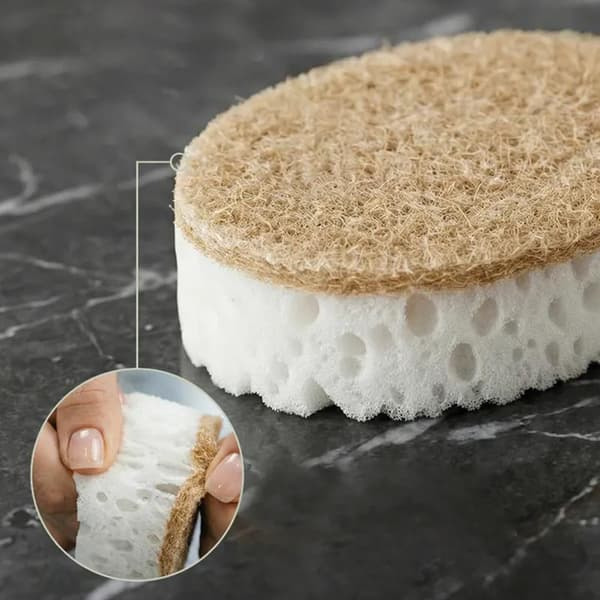 10PCS Kitchen Cleaning Sponge Pads, Durable Dish Washing Scrub Sponges, Reusable Absorbent Scouring Pads for Plates Pots Pans, Multipurpose Household Cleaning Sponge for Kitchen Bathroom Home Use