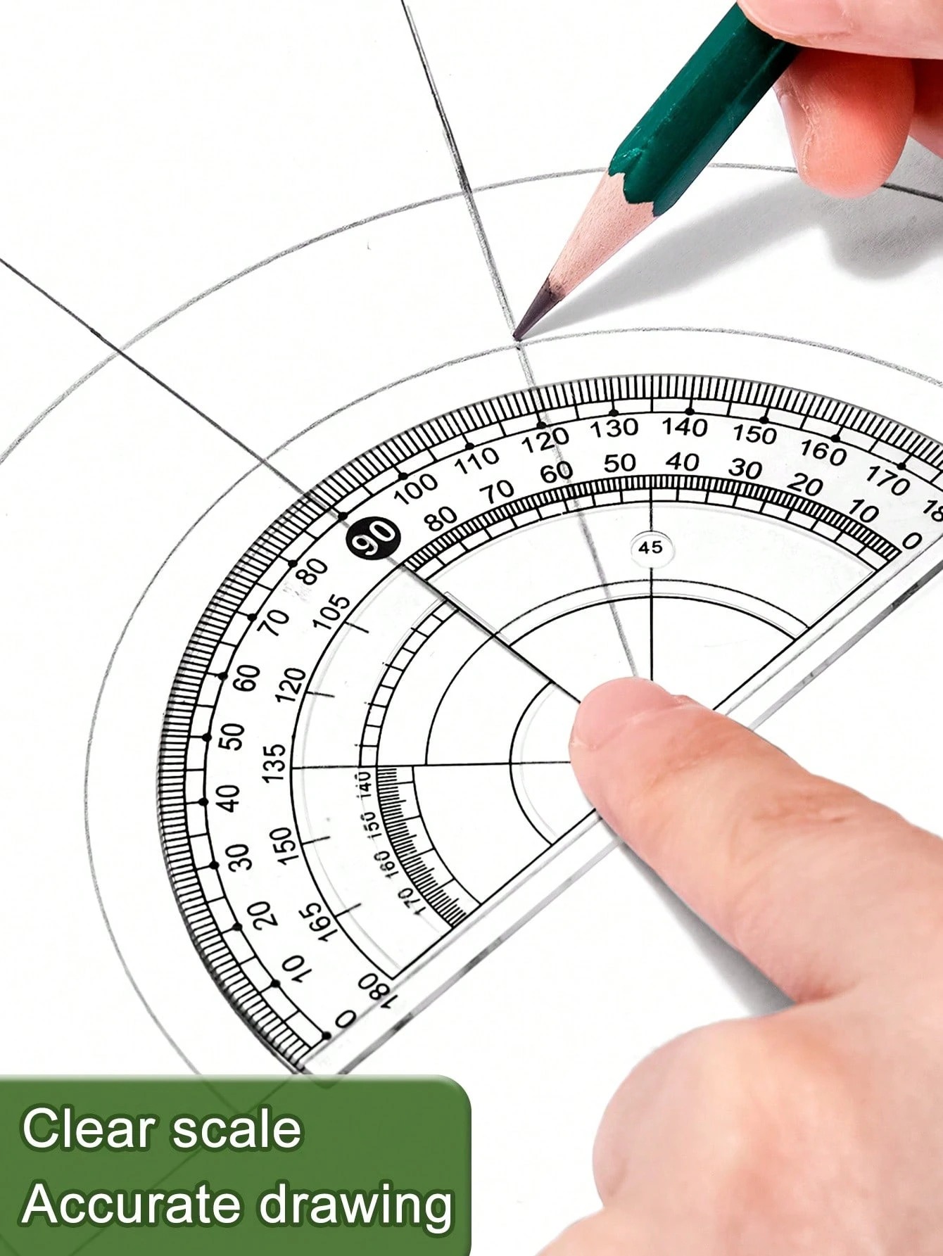 7PCS Mathematical Geometry Set with Compass and Protractor, Complete Student Drawing Kit Including Rulers, Eraser and Pencil Leads, Ideal School Supplies for Math, Exams and Technical Drawing