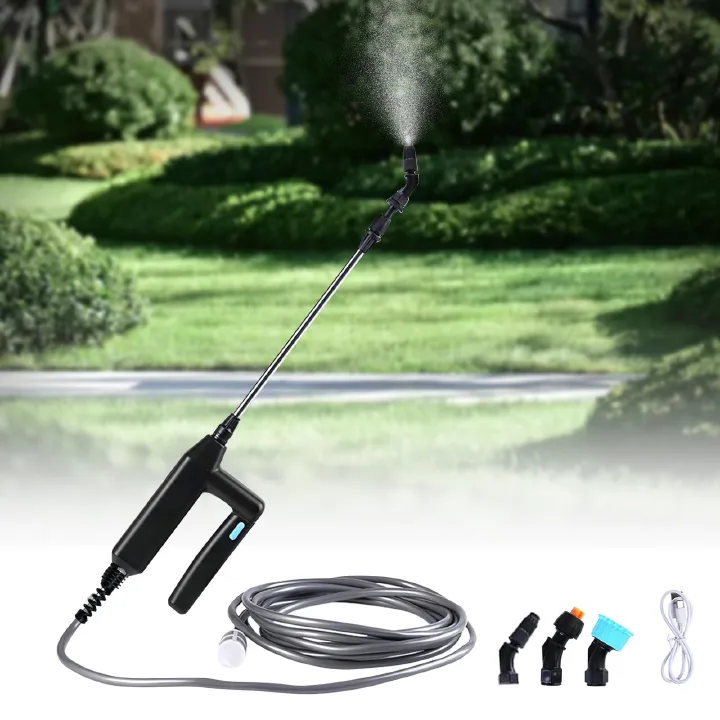 Rechargeable Garden Sprayer, Battery Powered Portable Plant Sprayer with Telescopic Wand, 3m Hose and 3 Nozzles for Lawn, Garden, Weed and Farm Spraying