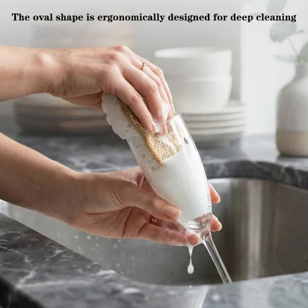 10PCS Kitchen Cleaning Sponge Pads, Durable Dish Washing Scrub Sponges, Reusable Absorbent Scouring Pads for Plates Pots Pans, Multipurpose Household Cleaning Sponge for Kitchen Bathroom Home Use