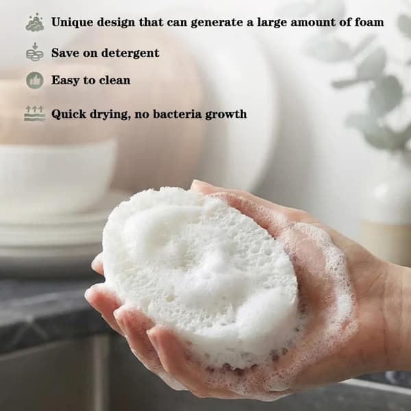 10PCS Kitchen Cleaning Sponge Pads, Durable Dish Washing Scrub Sponges, Reusable Absorbent Scouring Pads for Plates Pots Pans, Multipurpose Household Cleaning Sponge for Kitchen Bathroom Home Use