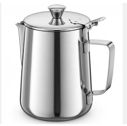 High Quality Stainless Steel Milk Frothing Jug 600ml – Durable Espresso Steaming Pitcher for Coffee, Cappuccino, Latte Art, Home & Hotel Use