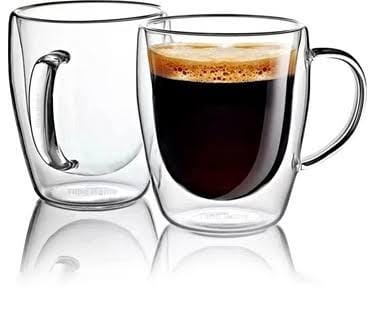 Set of 4PCS High Quality Double Wall Acrylic Cups 350ml – Clear Floral Unbreakable Drink Cups with Real Flower Design for Juice, Tea, Coffee & Cold Beverages