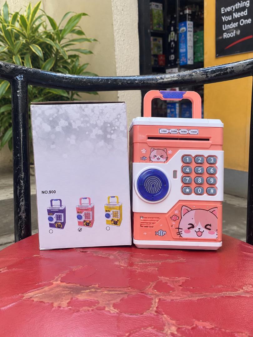 Kids Electronic Money Saving Box – Fingerprint & Password Piggy Bank Toy Safe for Children