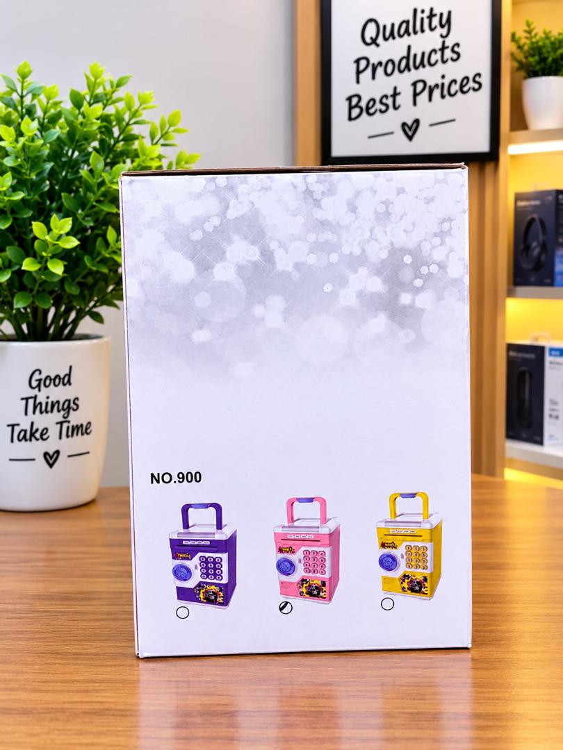 Kids Electronic Money Saving Box – Fingerprint & Password Piggy Bank Toy Safe for Children