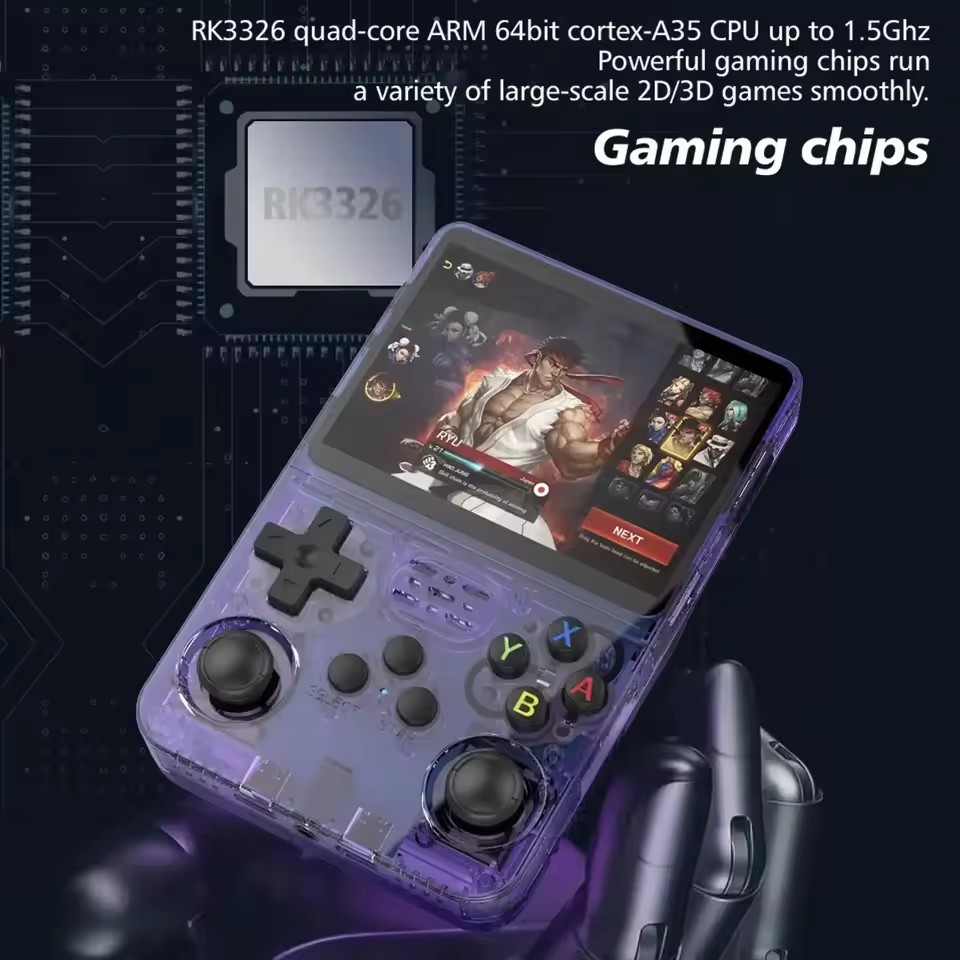 TIMACK R36S Retro Handheld Game Console Linux System 3.5-inch IPS Screen Video Player 64GB 21000+ Games Linux Portable Handheld Game Player