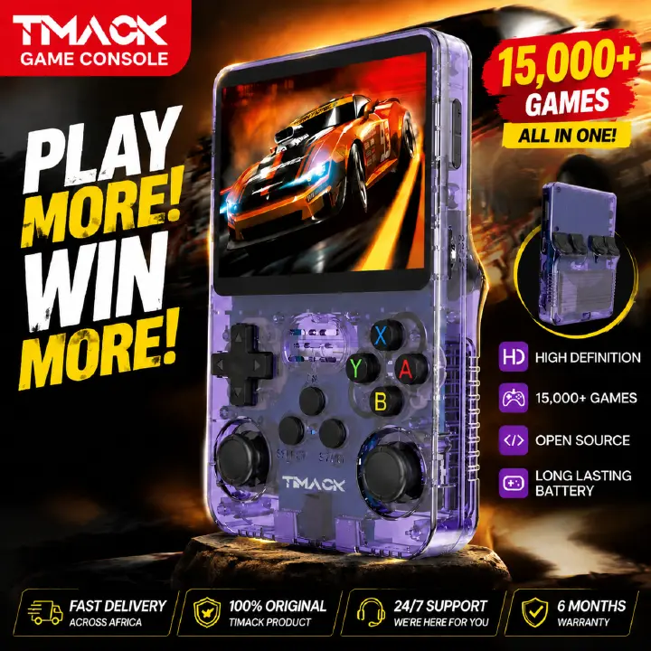 TIMACK R36S Retro Handheld Game Console Linux System 3.5-inch IPS Screen Video Player 64GB 21000+ Games Linux Portable Handheld Game Player