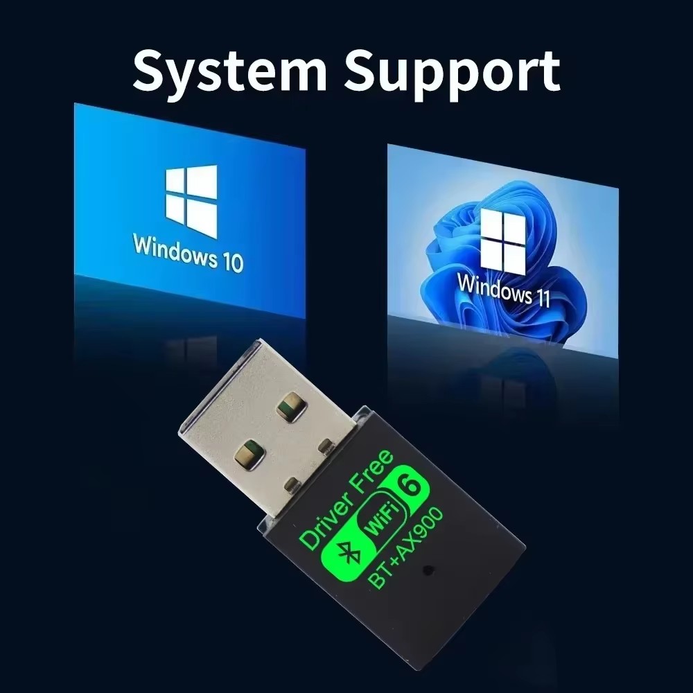TIMACK 900Mbps USB WiFi Bluetooth 5.4 Adapter 2in1 Dongle Dual Band 2.4G 5GHz USB WiFi 6 Network Wireless Wlan Receiver DRIVER FREE