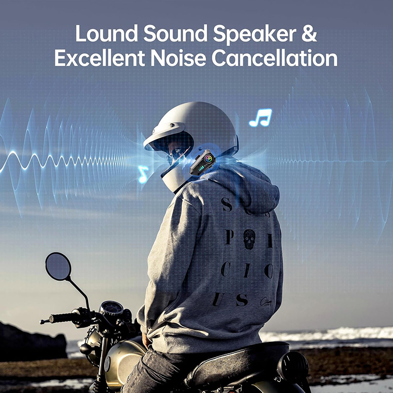 TIMACK Y10 Bluetooth 5.3 Helmet Headset Wireless Hands-free Call Phone Kit Motorcycle Waterproof Earphone Music Player Speaker for Moto
