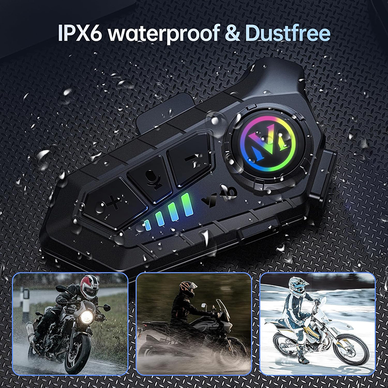 TIMACK Y10 Bluetooth 5.3 Helmet Headset Wireless Hands-free Call Phone Kit Motorcycle Waterproof Earphone Music Player Speaker for Moto