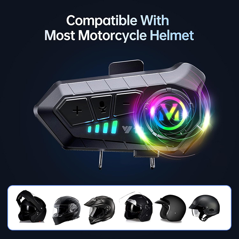 TIMACK Y10 Bluetooth 5.3 Helmet Headset Wireless Hands-free Call Phone Kit Motorcycle Waterproof Earphone Music Player Speaker for Moto