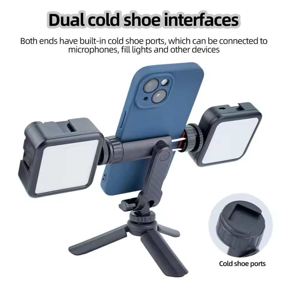 TIMACK CP10 For Samsung iPhone Xiaomi Cellphone Universal 360° Mobile Phone Clip Holder for 1/4 Screw Tripod Mount Adapter