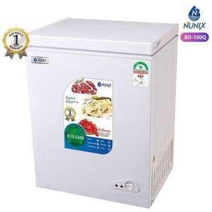 Nunix 100L Large Capacity Chest Freezer with Ecocare and Energy Saving Technologies+ Free Freezer Guard