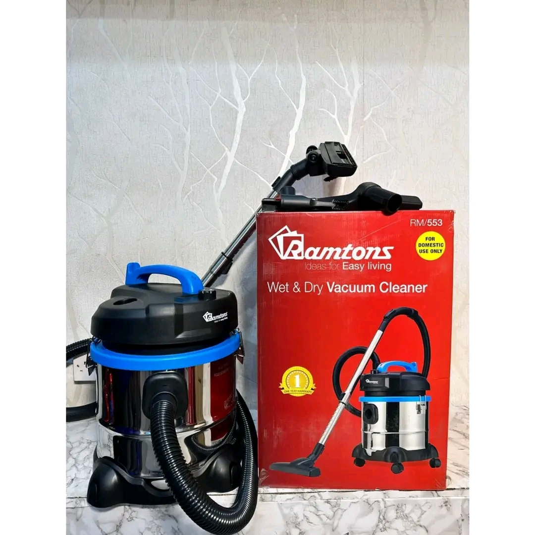 Ramtons RM/553 - 21 Litre Tank Wet And Dry Vacuum Cleaner - Black (1YR WRTY)🌪️ One Machine, Zero Mess: The 1400W Ramtons Wet & Dry Vacuum Powerhouse! ⚡