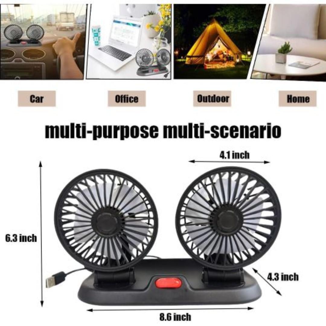 Car Fan(USB)
Flushrenic Car Fan,USB/12V/24V Double-Head,Adjustable 360° Car Electric Fan Silent,2-Speed Multi-Functional Temporary Parking Card Car Fan(USB)
Flushrenic Car Fan,USB/12V/24V Double-Head,