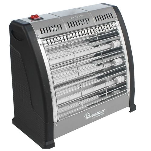 Ramtons RM/469 Electric Bar Quartz Heater, Black & Silver (1 YR WRTY