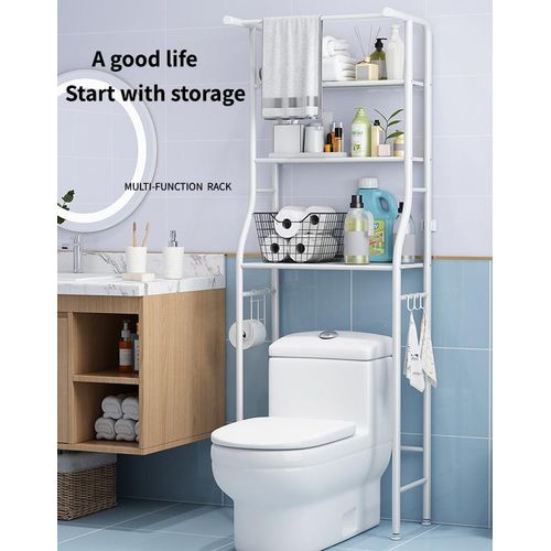 3 Layer Over The Toilet Rack Organizer With Guardrail Bathroom Organizer Free Standing Space Saver Stands Rack For Toilet Bathroom Accessories TRK01