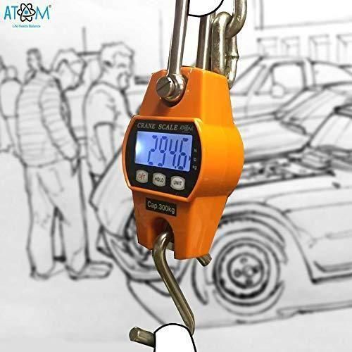 High Quality 300 KG Digital Hanging Digital Weigh Scale With Accurate Sensors, Handheld 300Kg Mini Crane Scale With Hooks For Meat Butchery Farm Hunting