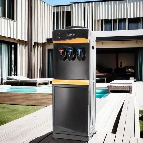 Sonar B7C 3 tap Hot, Normal and Cold top load water dispenser- black(1YR WRTY).High-Efficiency Thermal Engineering: Built with low-noise heating and compressor cooling elements that run quietly