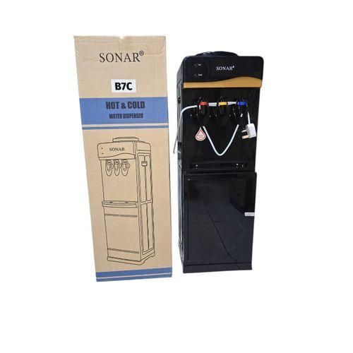 Sonar B7C 3 tap Hot, Normal and Cold top load water dispenser- black(1YR WRTY).High-Efficiency Thermal Engineering: Built with low-noise heating and compressor cooling elements that run quietly