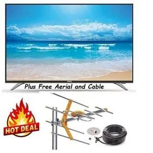 Amtec 24" inch 12V HD Digital TV LED TV AC/DC VGA Port Television Slim Design Inbuilt Decoder HD Clear Images USB HDMI ports Wide Color Enhancer with free aerial and cable