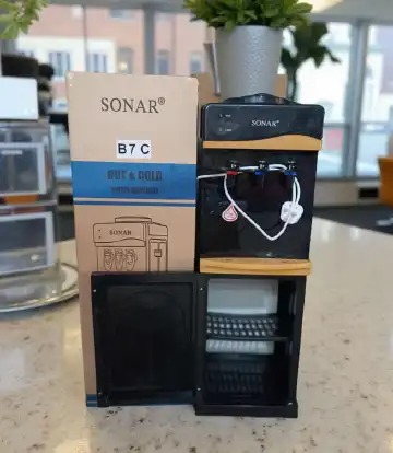 Sonar B7C 3 tap Hot, Normal and Cold top load water dispenser- black(1YR WRTY).High-Efficiency Thermal Engineering: Built with low-noise heating and compressor cooling elements that run quietly