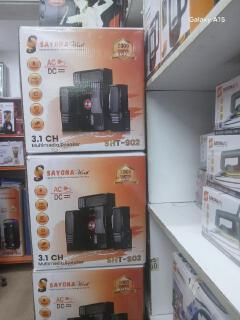 Sayona Worth SHT-S03 3.1 Channel Multimedia Subwoofer Speaker System – 7000W PMPO, Bluetooth, USB/SD Playback, FM Radio, AC/DC Dual Power & Remote Control.3.1CH WOOFER HOMETHEATRE BLUETOOTH SPEAKER