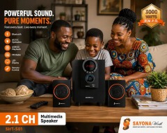 The Sayona (SHT-S01 / SH-501) SHT-S01 2.1CH Subwoofer. Multimedia Speaker System / Subwoofer Sayona HOMETHEATRE Woofer system  .AC/DC  capability  With Bluetooth function and Has FM radio.3000W PMPO (