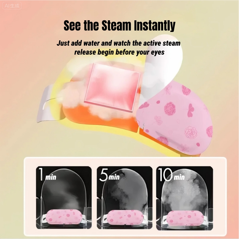 5-in-1 Soothing Steam Warm Compress SPA Eye Mask Household Disposable Hot Compress Eye Patch Student Heating Shading Heating Puffy Eyes & Dark Circles Relief For Dryness, Insomnia Eye Strain Portable