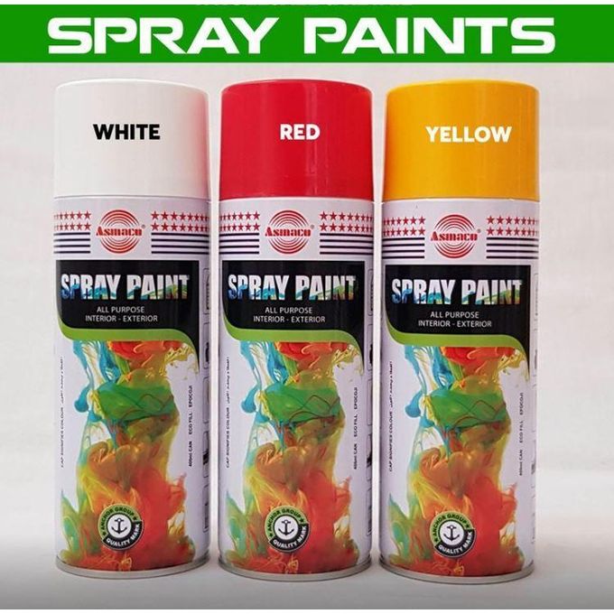 QUICK SELLING !!! Asmaco All-Purpose Multi-Surface Spray Paint Cans – Durable Quick Dry Interior & Exterior Finish
