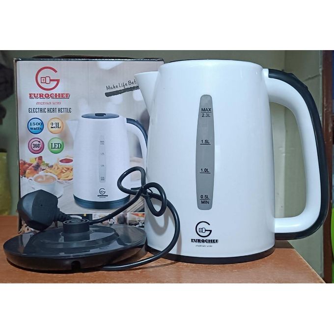 QUICK SELLING!!! Eurochef Electric Kettle Water Heater & Boiler Jug 2.3l It boils water 85% more efficient than stove-top kettle. Concealed stainless steel heating element; Automatic shut-off🔥🔥✔✔