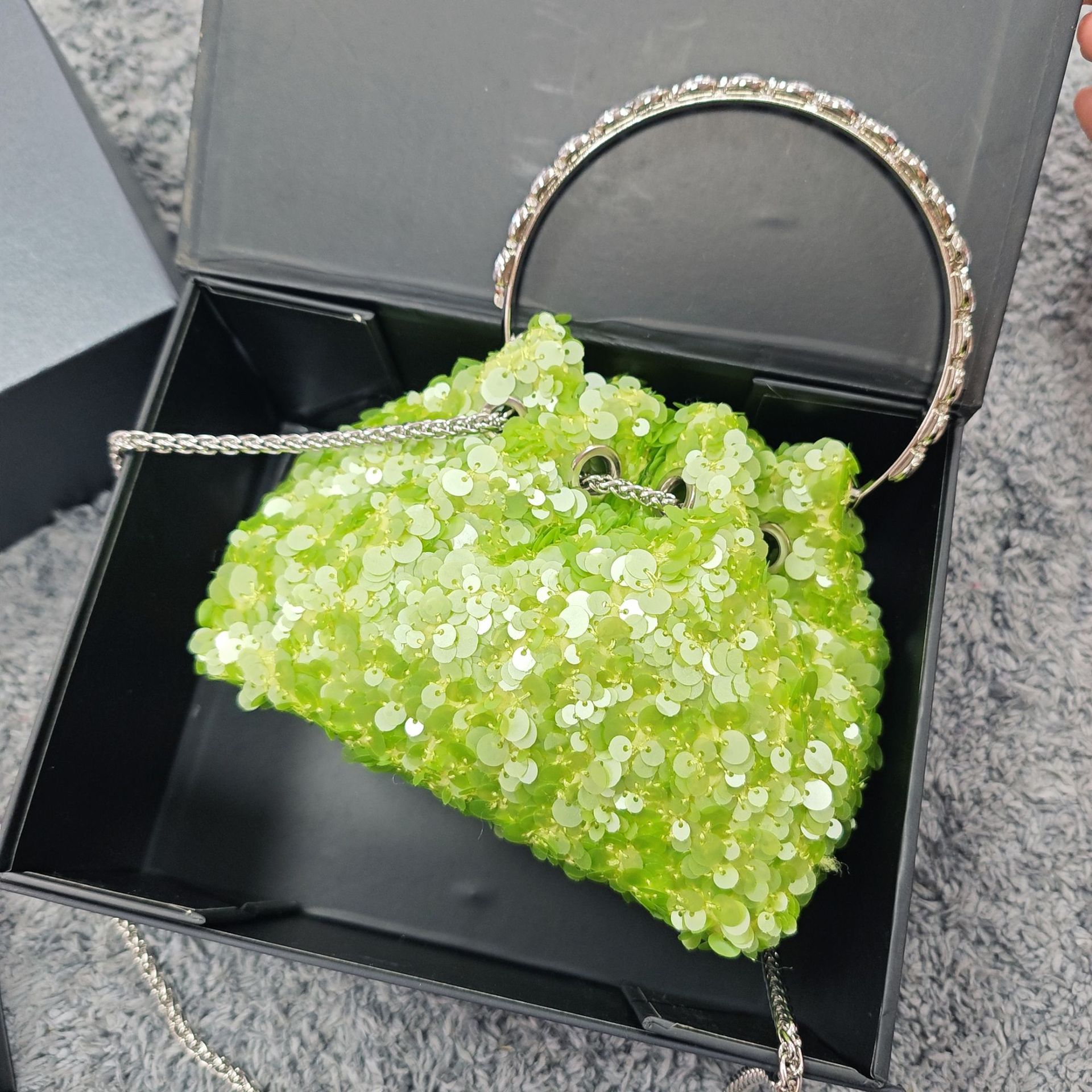 2026 New Cross border Gradient Color Full Diamond Banquet Bag with Diamond Inlaid Women's Handbag, Single Shoulder Cross Shoulder Bag, Light Luxury