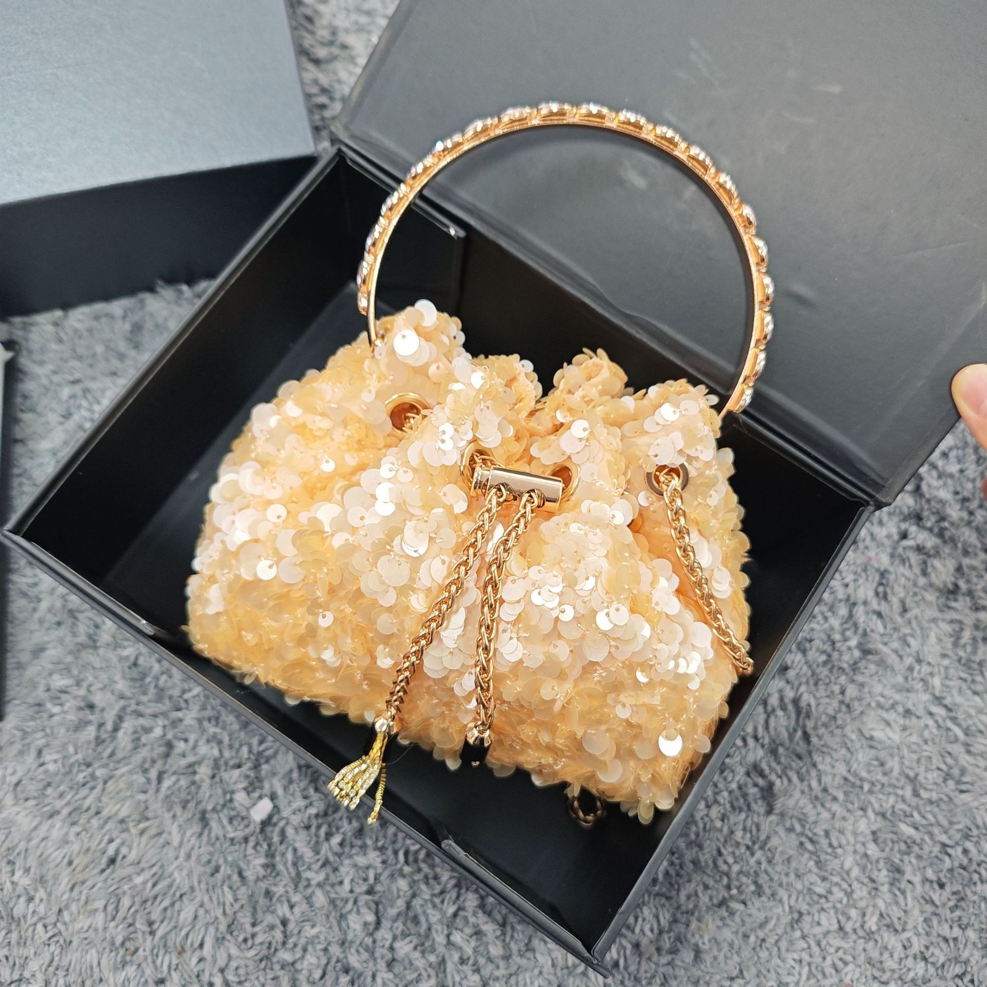 2026 New Cross border Gradient Color Full Diamond Banquet Bag with Diamond Inlaid Women's Handbag, Single Shoulder Cross Shoulder Bag, Light Luxury