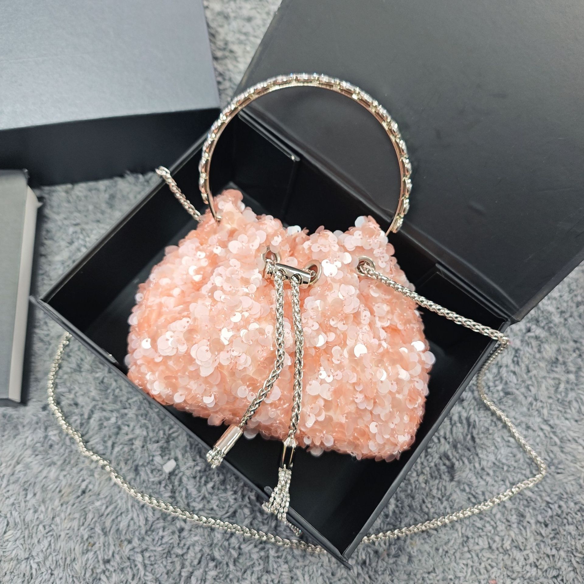 2026 New Cross border Gradient Color Full Diamond Banquet Bag with Diamond Inlaid Women's Handbag, Single Shoulder Cross Shoulder Bag, Light Luxury
