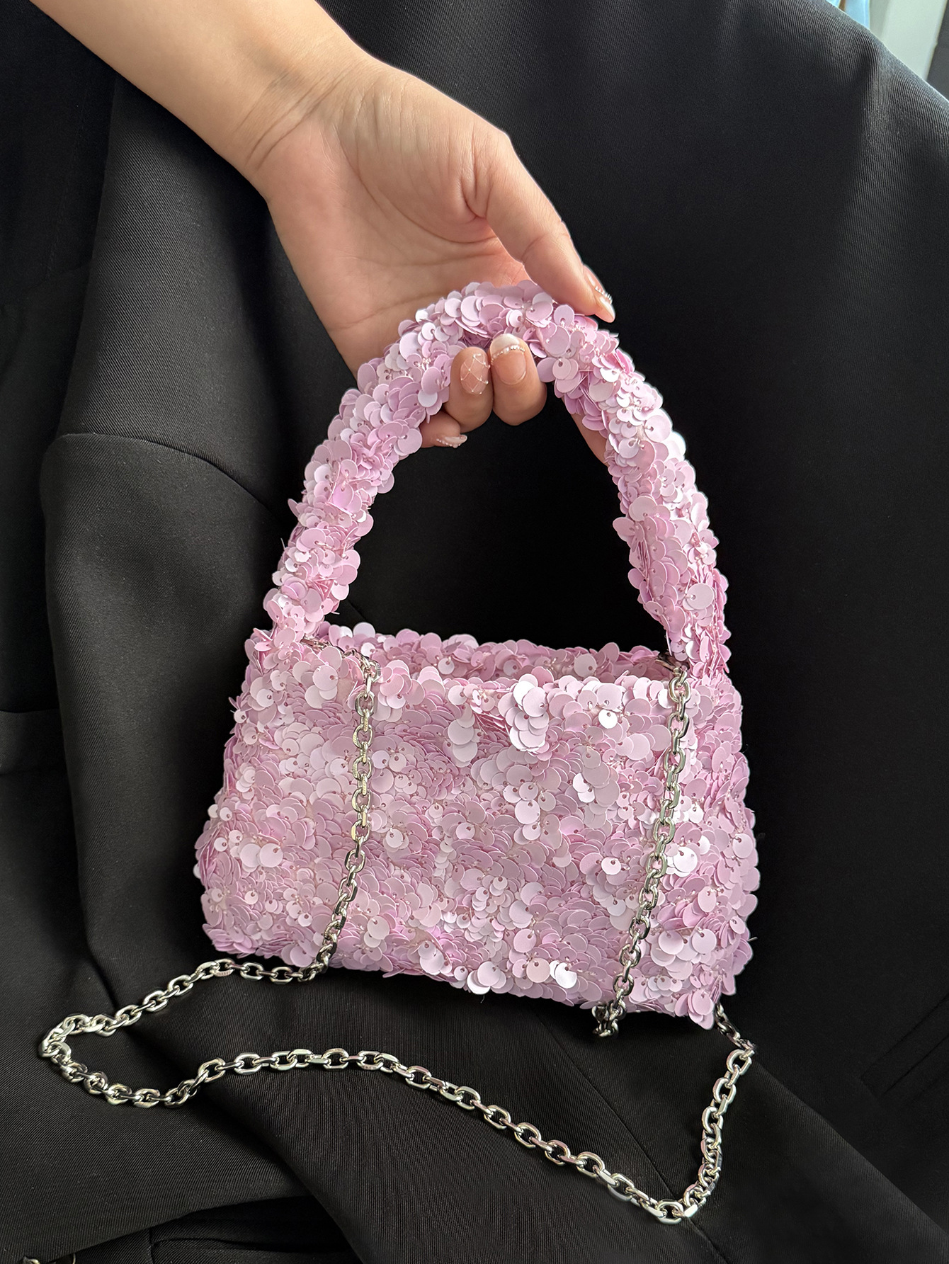 Bags sequin bag for women, sparkling and sparkling handbag for women, handbag for women, high-end banquet bag
