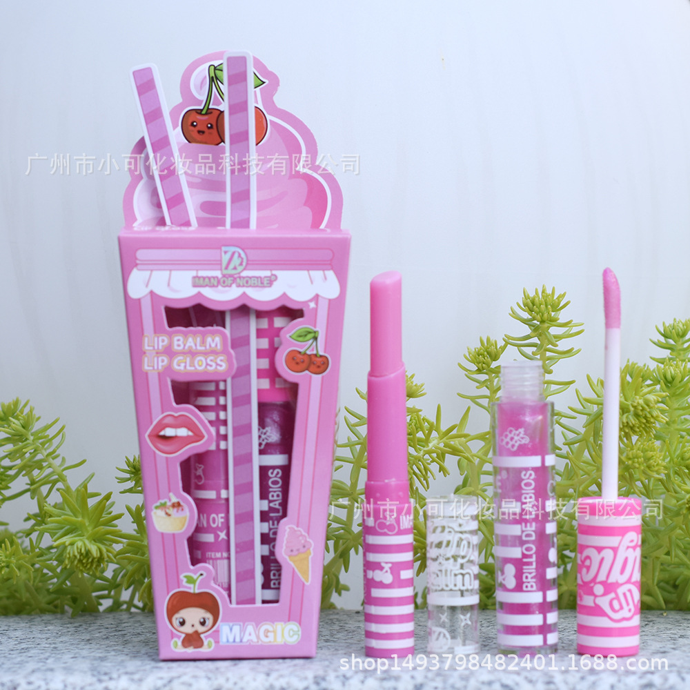 Moisturizing lipstick Color Changing Lip Oil Set Beverage Ice Cream New view 7