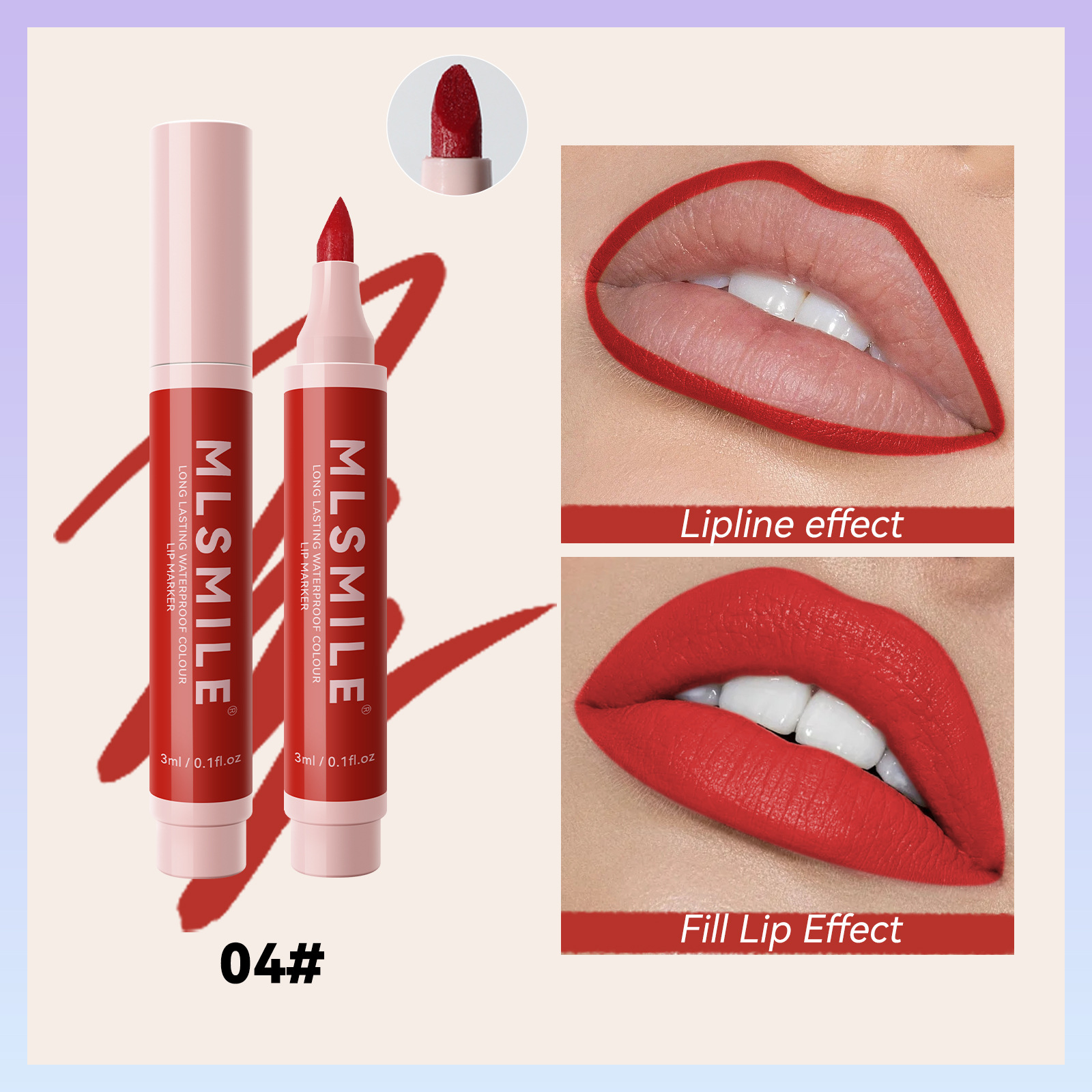 Matte Foggy Marker Liquid Lipstick Non-Staining Lip Gloss Waterproof Fadeless Lip Liner Lip Glaze view 3