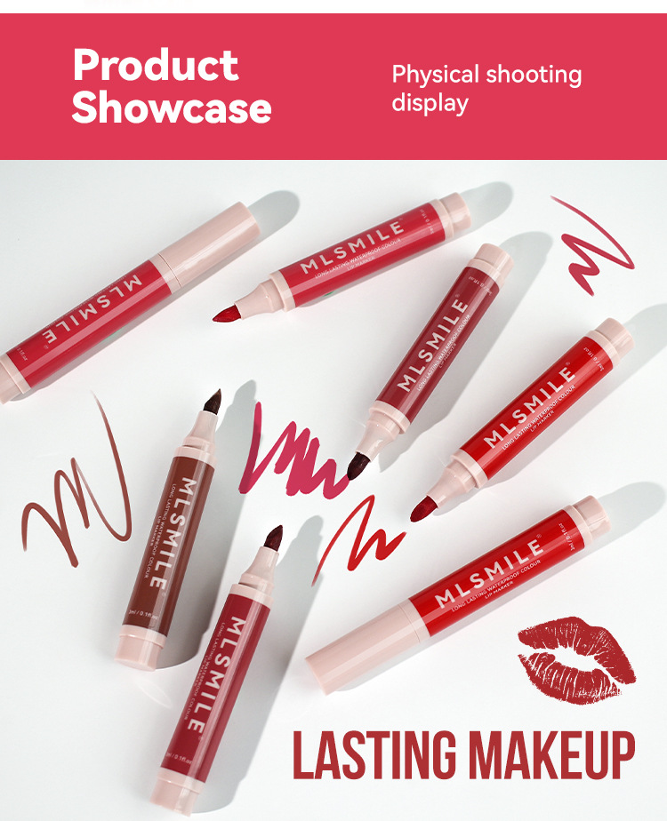 Matte Foggy Marker Liquid Lipstick Non-Staining Lip Gloss Waterproof Fadeless Lip Liner Lip Glaze view 9