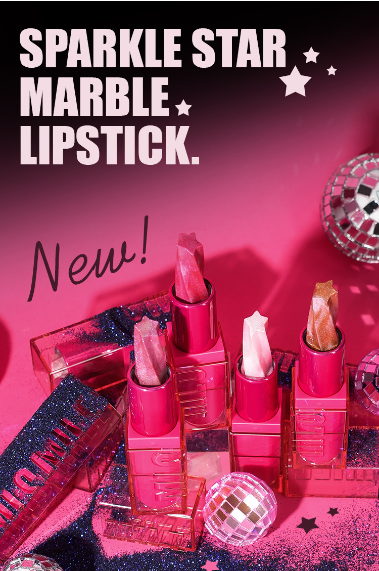 Spiral Five pointed Star Pearl Lipstick Moisturizing lipstick view 2
