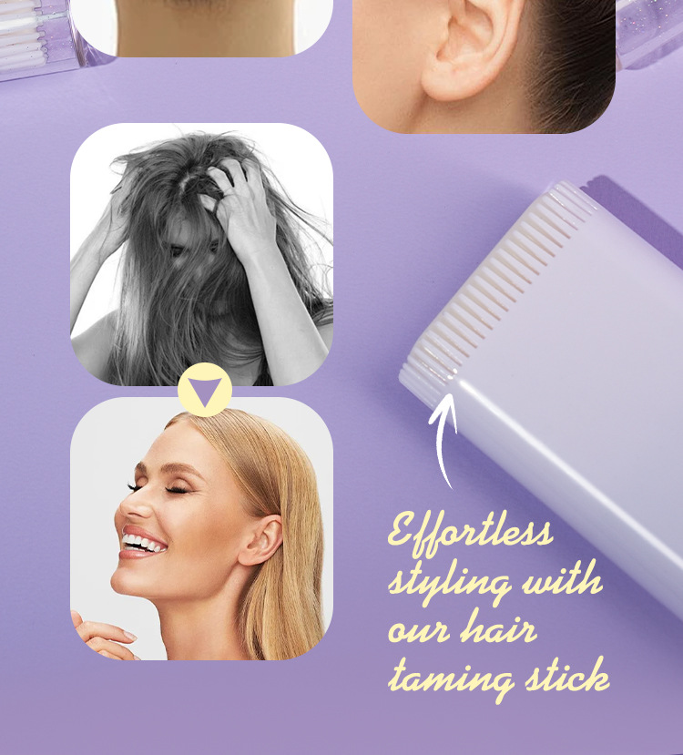 MLSMILE hair wax stick comes with comb teeth for long-lasting shaping, hair breaking and finishing cream, a foreign trade hair breaking tool