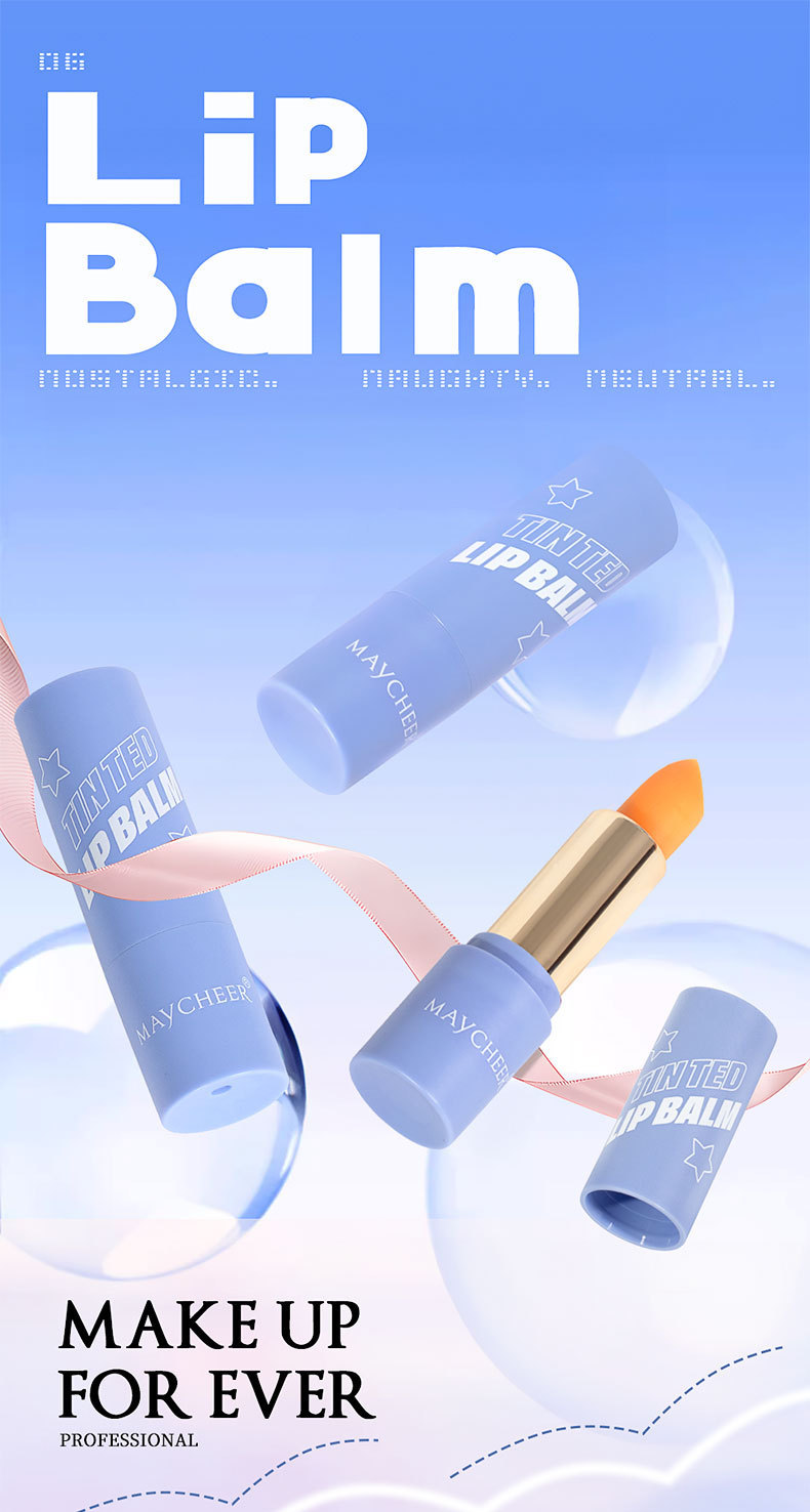 Color changing lipstick, non fading, non staining cup lipstick, female moisturizing, moisturizing and moisturizing lipstick