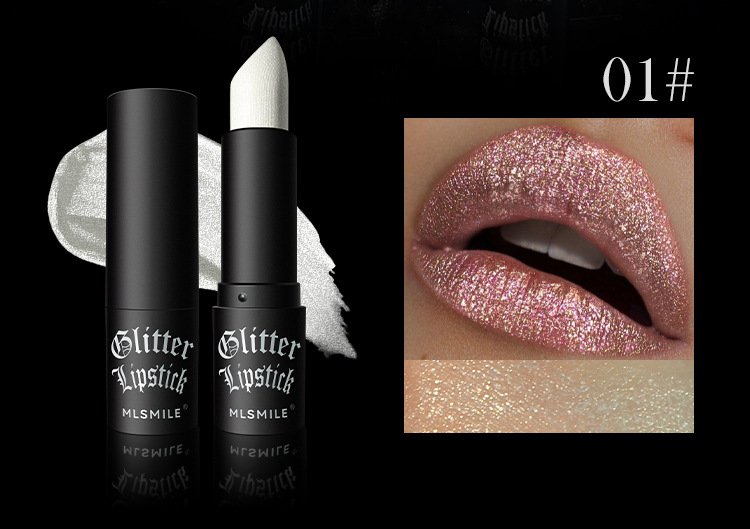 Pearlescent lipstick matte non stick cup waterproof exploding lipstick color display European and American Halloween diamond lipstick view 6