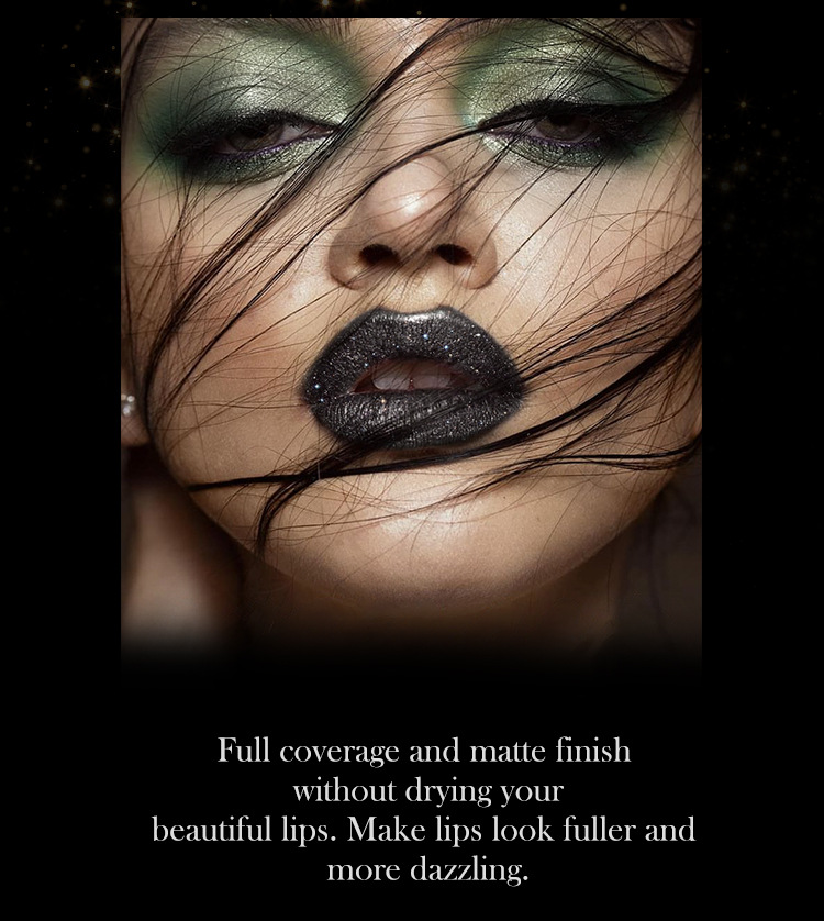 Pearlescent lipstick matte non stick cup waterproof exploding lipstick color display European and American Halloween diamond lipstick view 9