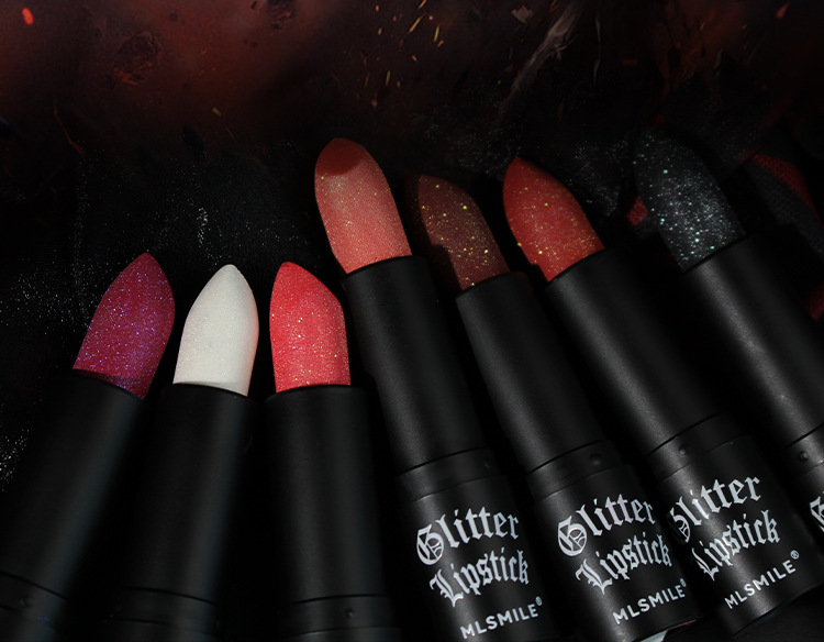 Pearlescent lipstick matte non stick cup waterproof exploding lipstick color display European and American Halloween diamond lipstick view 10