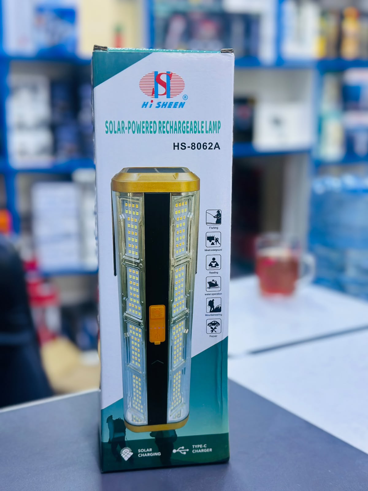 SUPER BRIGHT‼️🎇SOLAR POWERED  RECHARGEABLE LAMP✔️✔️✔️provides up to four hours of bright, reliable light on a single charge. Additionally, the USB output allows you to charge your electronic devices,