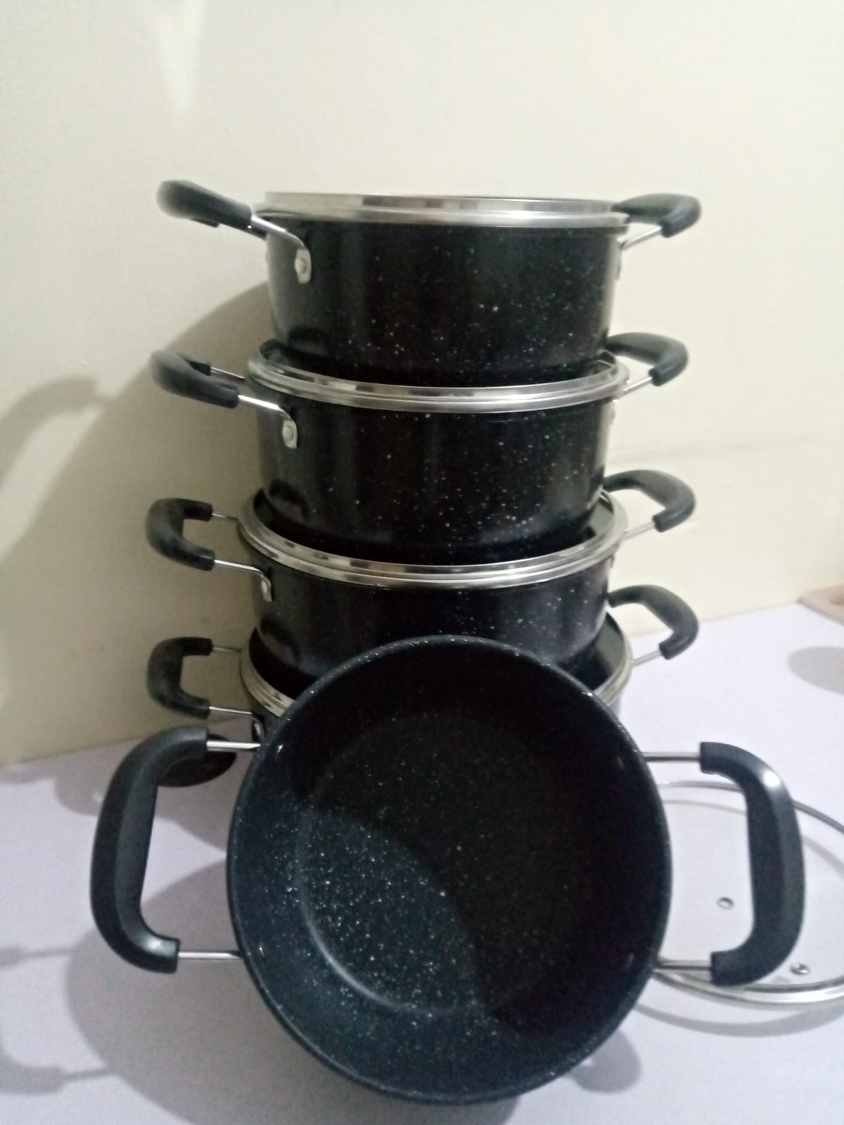 ✔.clearance sale‼️10pc Cookware Set – Premium Stainless Steel Cooking Pots and Pans for Induction, Gas, and Electric Stoves, Durable Non-Reactive Surface, Easy Clean, Full Kitchen Set for Family Meals