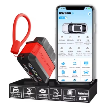 KONNWEI KW906 Bluetooth OBD2 Auto Diagnostic Scanner
This compact and powerful diagnostic tool connects directly to your car's OBD2 port and pairs with your smartphone via Bluetooth
