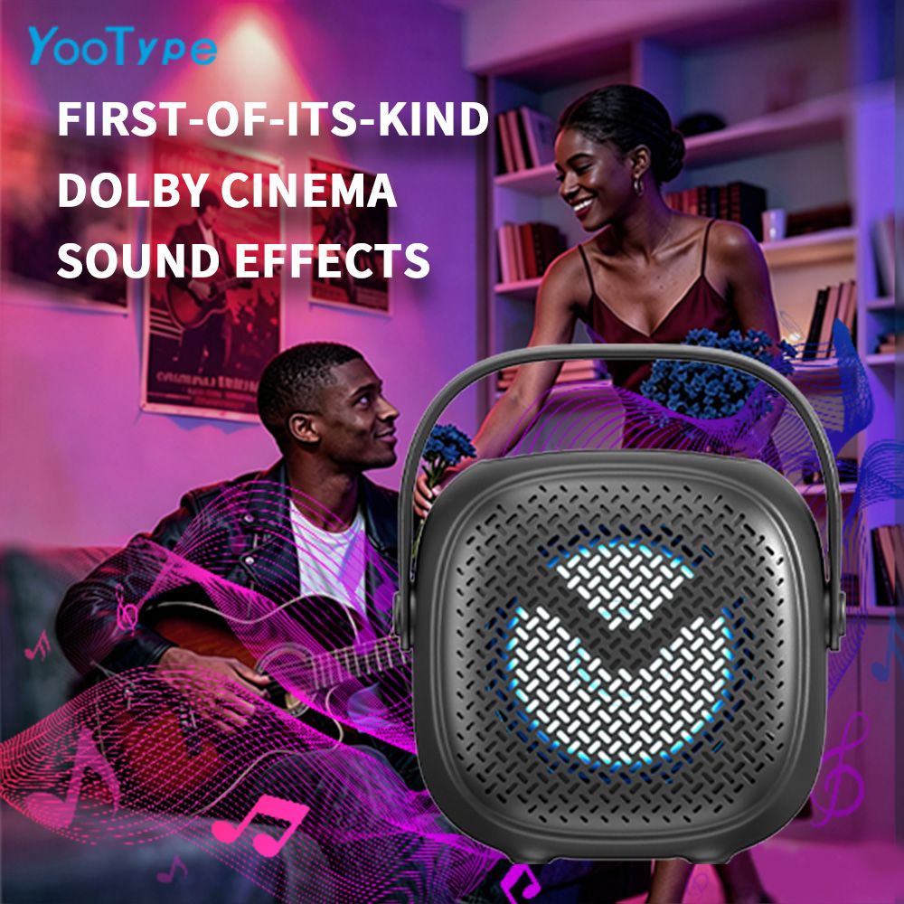 SUPER OFFER! Karaoke Wireless Speaker Portable Bluetooth Speaker YooType Microphone RGB LED Lights Super Bass Bluetooth Soundbox TWS USB TF Outdoor Party Speaker Home Entertainment Long Battery Life