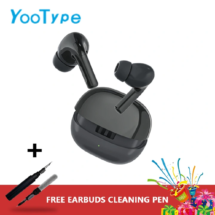 Wireless Earbuds Bluetooth YooType TWS Stereo Earphones with Microphone Deep Bass Noise Suppression In Ear 300mAh Battery Headset for iOS Android Windows Mobile Phones Sport Earpods Black